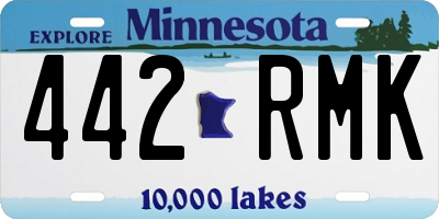 MN license plate 442RMK