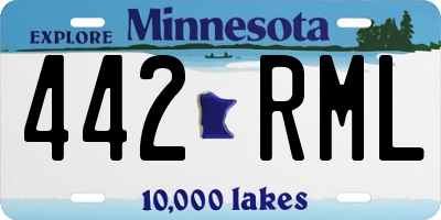 MN license plate 442RML