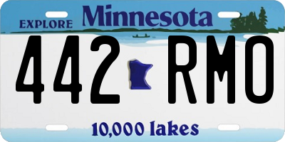 MN license plate 442RMO