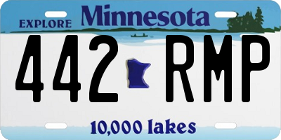 MN license plate 442RMP