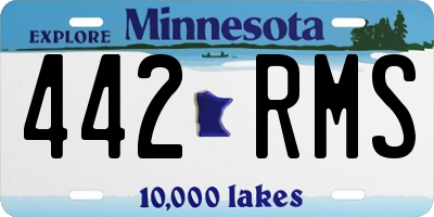 MN license plate 442RMS