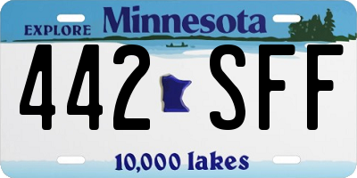 MN license plate 442SFF