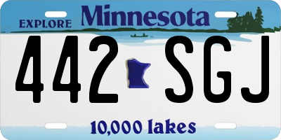 MN license plate 442SGJ