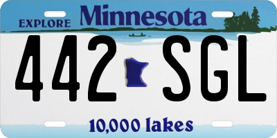 MN license plate 442SGL