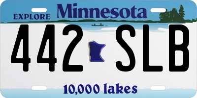 MN license plate 442SLB