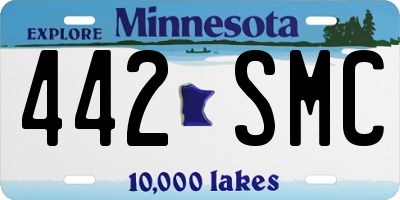MN license plate 442SMC