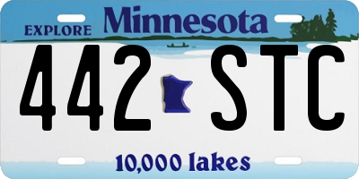 MN license plate 442STC