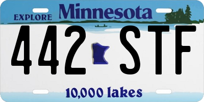 MN license plate 442STF