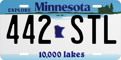 MN license plate 442STL