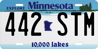 MN license plate 442STM