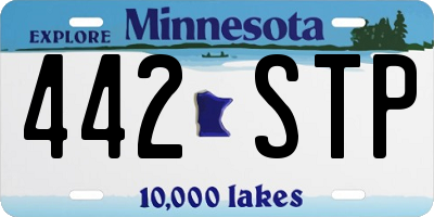 MN license plate 442STP