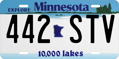 MN license plate 442STV