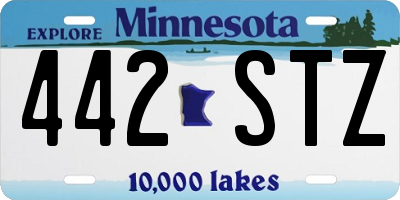 MN license plate 442STZ