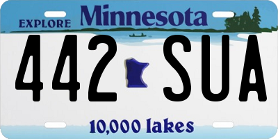 MN license plate 442SUA