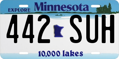 MN license plate 442SUH