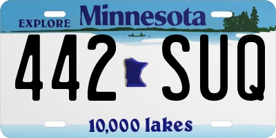 MN license plate 442SUQ