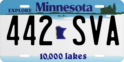 MN license plate 442SVA