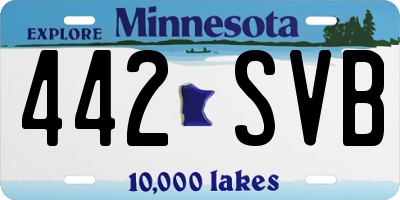 MN license plate 442SVB