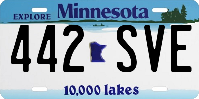 MN license plate 442SVE