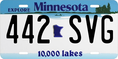 MN license plate 442SVG