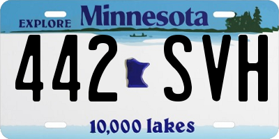 MN license plate 442SVH