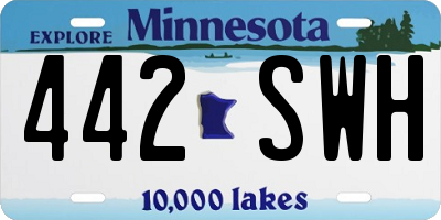 MN license plate 442SWH
