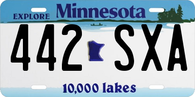 MN license plate 442SXA