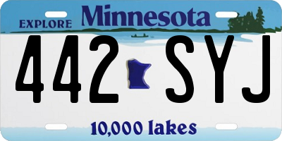 MN license plate 442SYJ