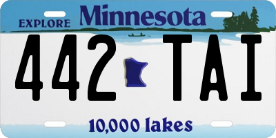 MN license plate 442TAI