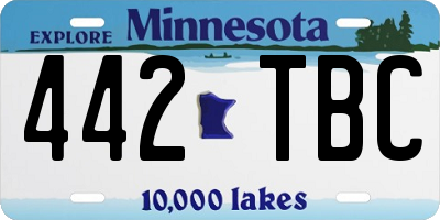 MN license plate 442TBC