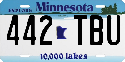 MN license plate 442TBU