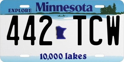 MN license plate 442TCW