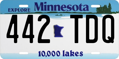 MN license plate 442TDQ