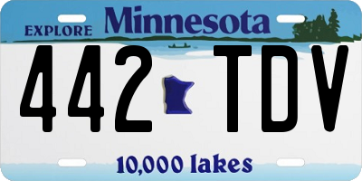 MN license plate 442TDV