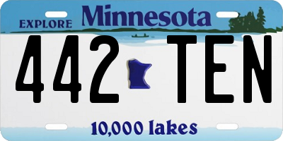 MN license plate 442TEN