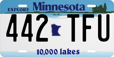 MN license plate 442TFU