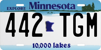 MN license plate 442TGM