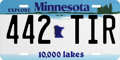 MN license plate 442TIR