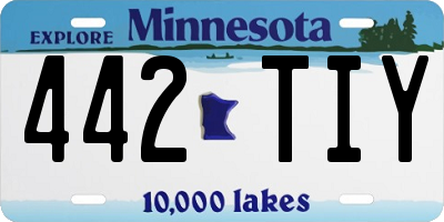 MN license plate 442TIY