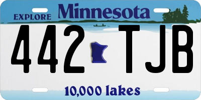 MN license plate 442TJB
