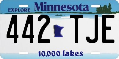 MN license plate 442TJE