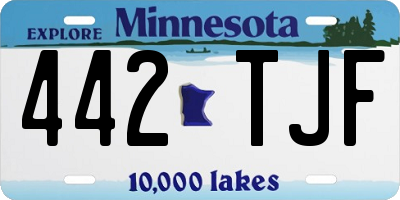 MN license plate 442TJF