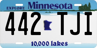 MN license plate 442TJI