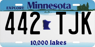 MN license plate 442TJK