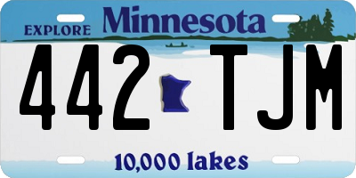 MN license plate 442TJM
