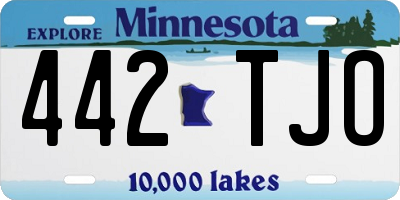 MN license plate 442TJO