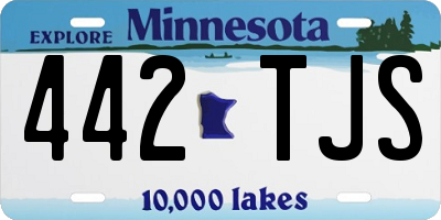 MN license plate 442TJS