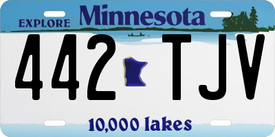 MN license plate 442TJV