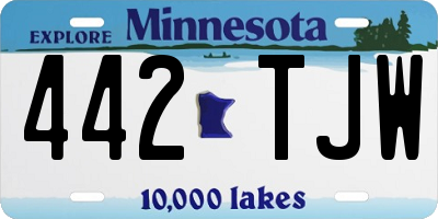 MN license plate 442TJW