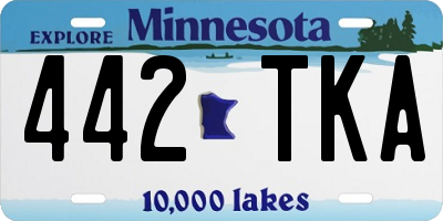 MN license plate 442TKA
